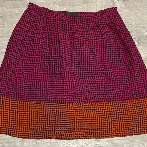 Jo No Fui Colorful Houndstooth Skirt Size 46 - Picture 2 of 6